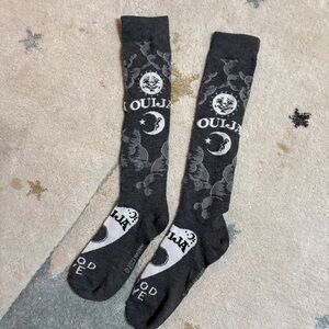 NWOT Ouija Graphic Knee-High Socks - Dark Gray